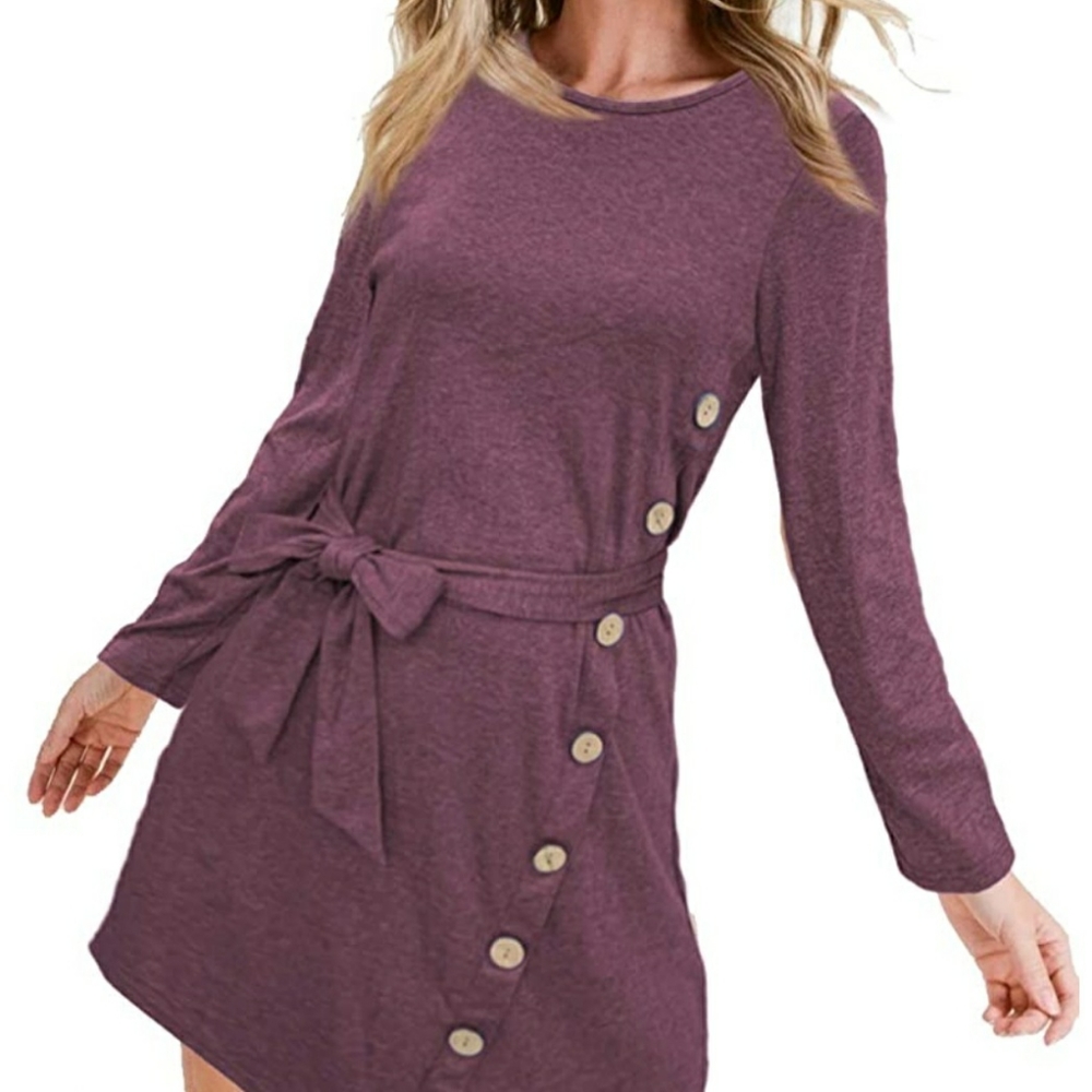 Burgundy Winter Dress